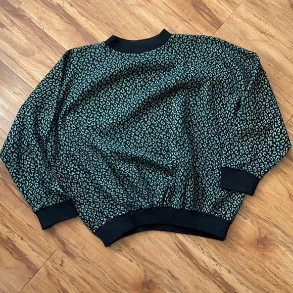 Vintage Leopard Jacquard Sweatshirt - Picture 6 of 6